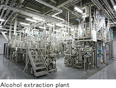 Alcohol extraction plant